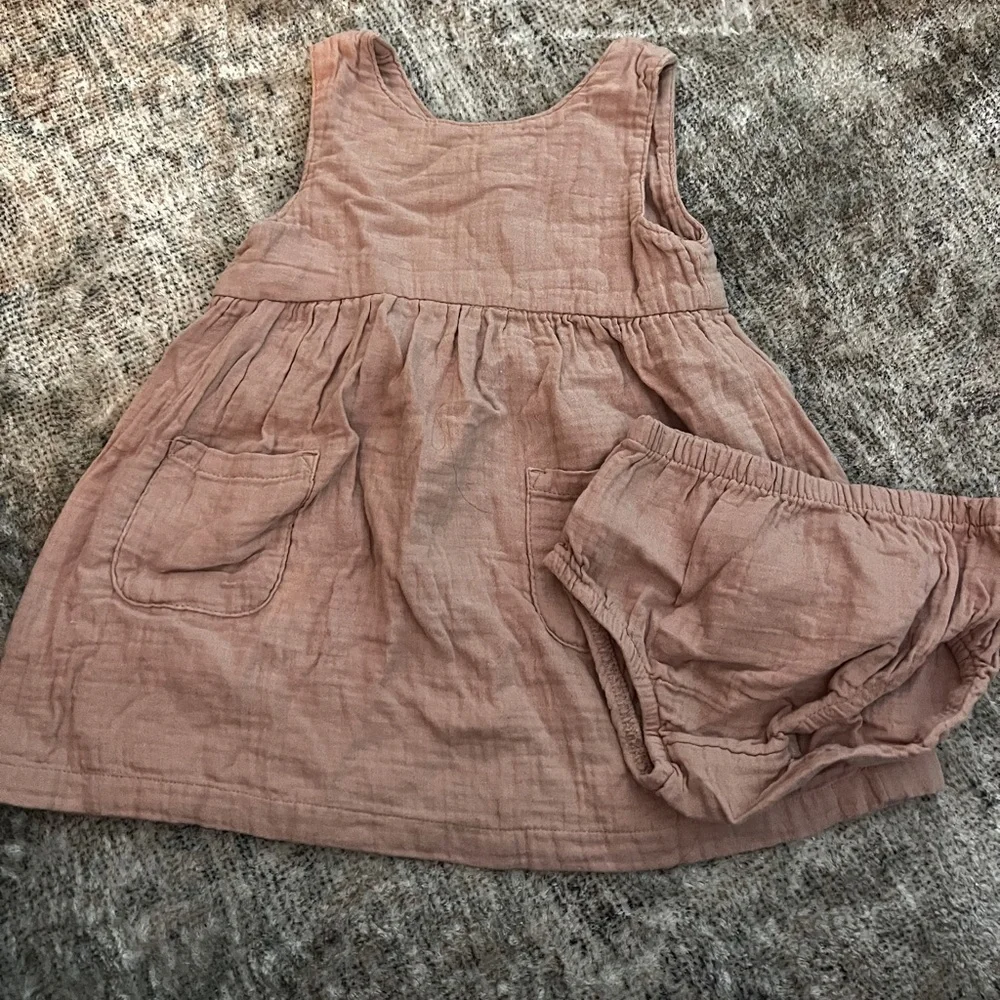 Carter’s Little Planet Pink Baby Dress with Bloomers 18 Months